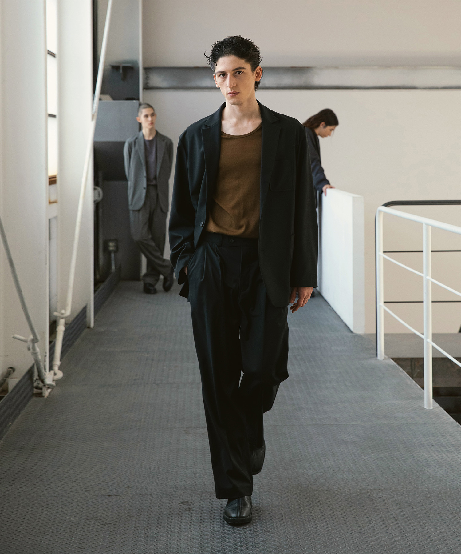 スーツ ANOTHER OFFICE / Santiago Slacks BLACK L ANOTHER OFFICE - Santiago Slacks Standard / スラックス