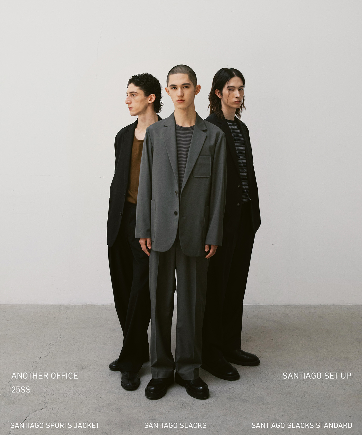 スーツ ANOTHER OFFICE / Santiago Slacks BLACK L Santiago Slacks (Black) - 어나더오피스