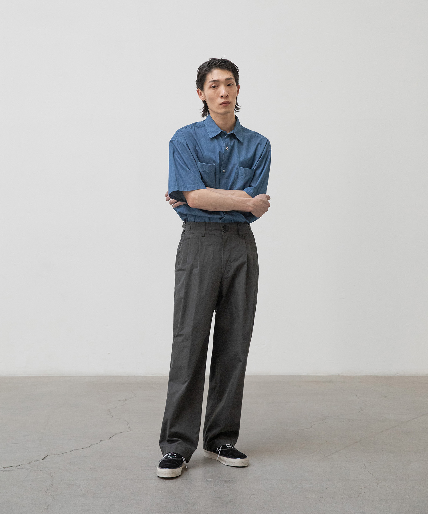 Santiago Officer Pants (Graphite) - 어나더오피스