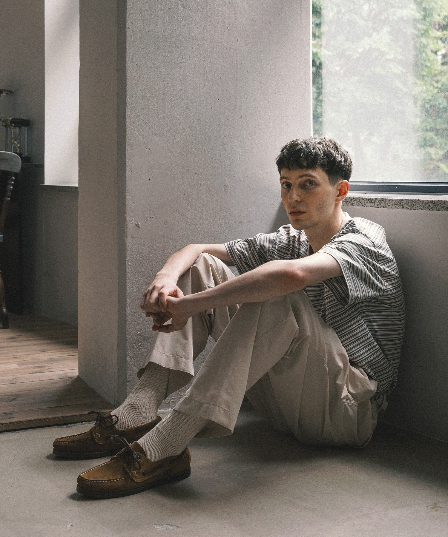 MUSINSA | ANOTHER OFFICE Santiago Officer Pants (Oat Milk)