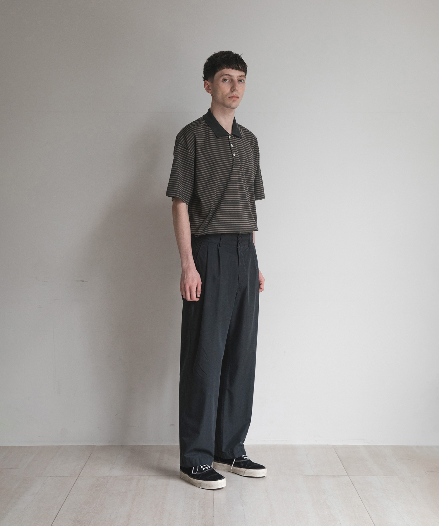 Santiago Officer Pants (Almost Black) - 어나더오피스