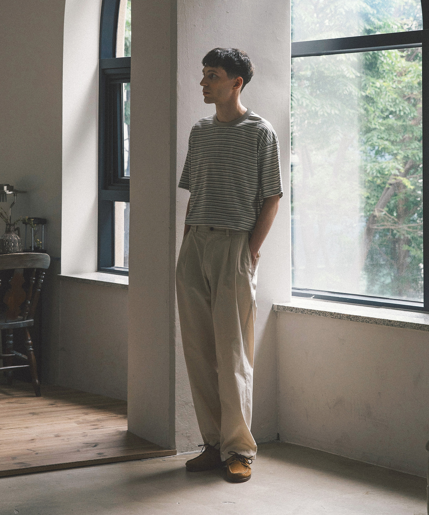 Santiago Officer Pants Oat Milk