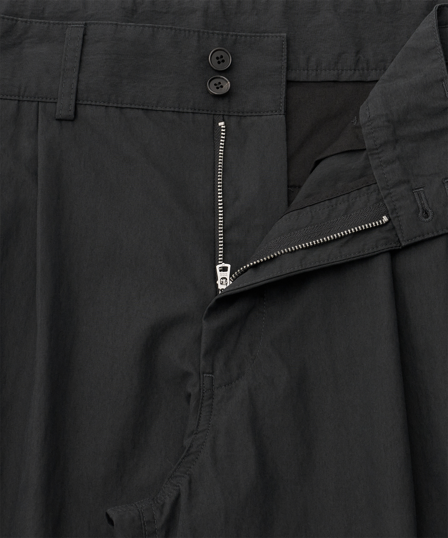 パンツ Santiago Officer Pants Almost Black Santiago Officer Pants in Almost Black Dress - flat front