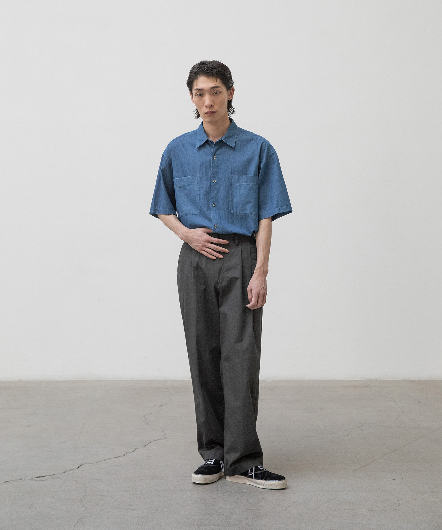 Santiago Officer Pants (Graphite) | 어나더오피스
