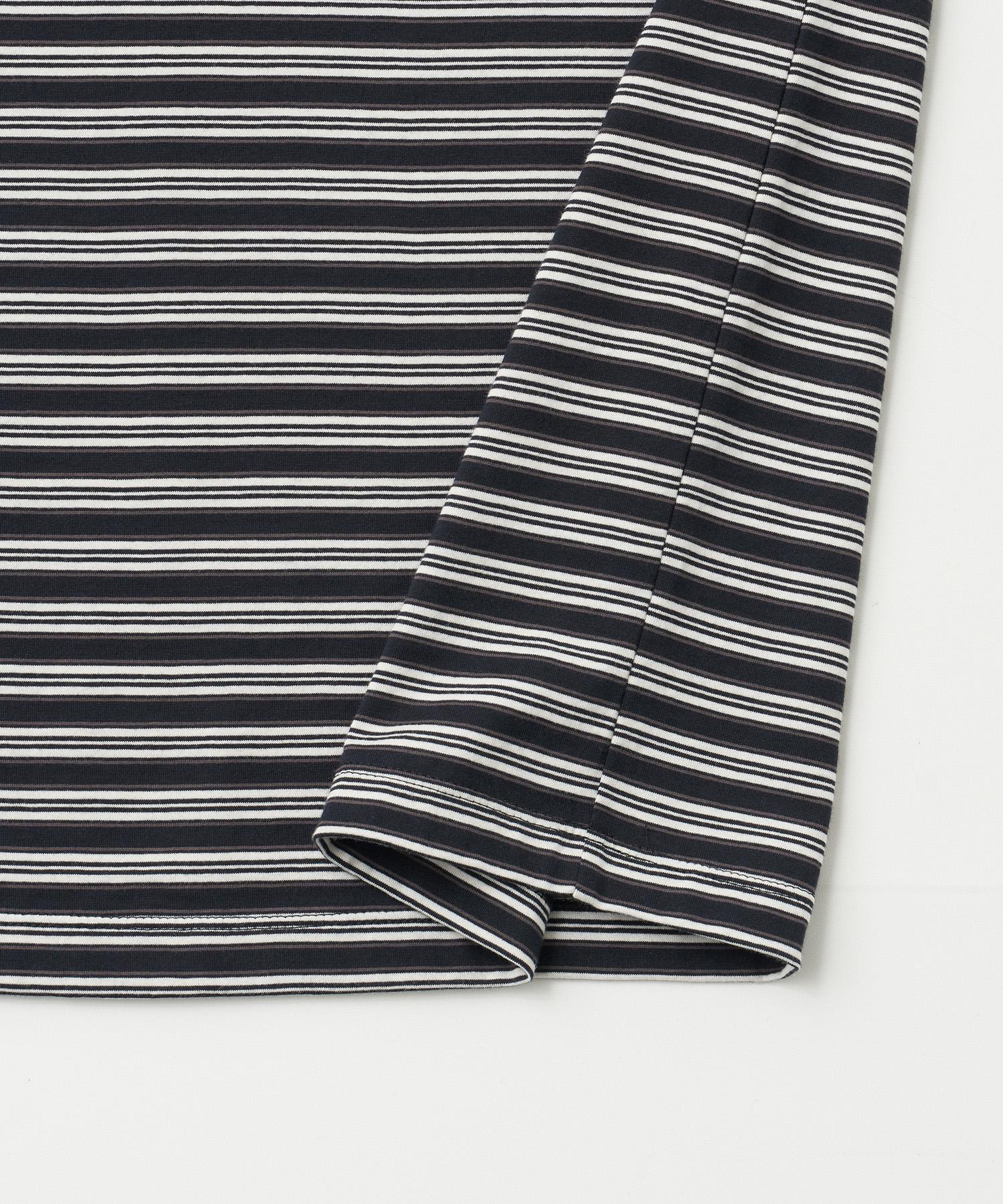 Zephyr Stripe Short Sleeve T (Navy) - 어나더오피스