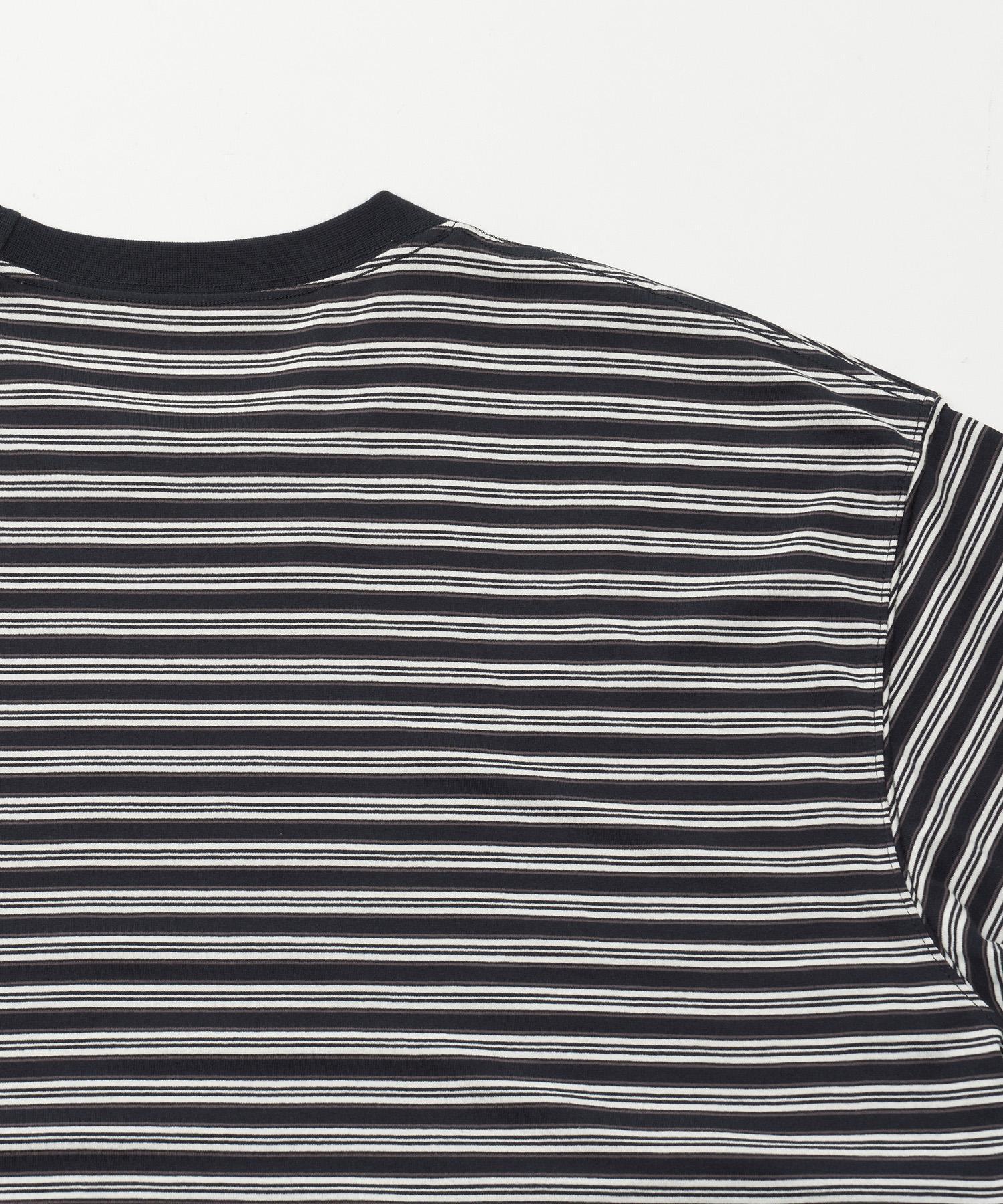 Zephyr Stripe Short Sleeve T (Navy) - 어나더오피스