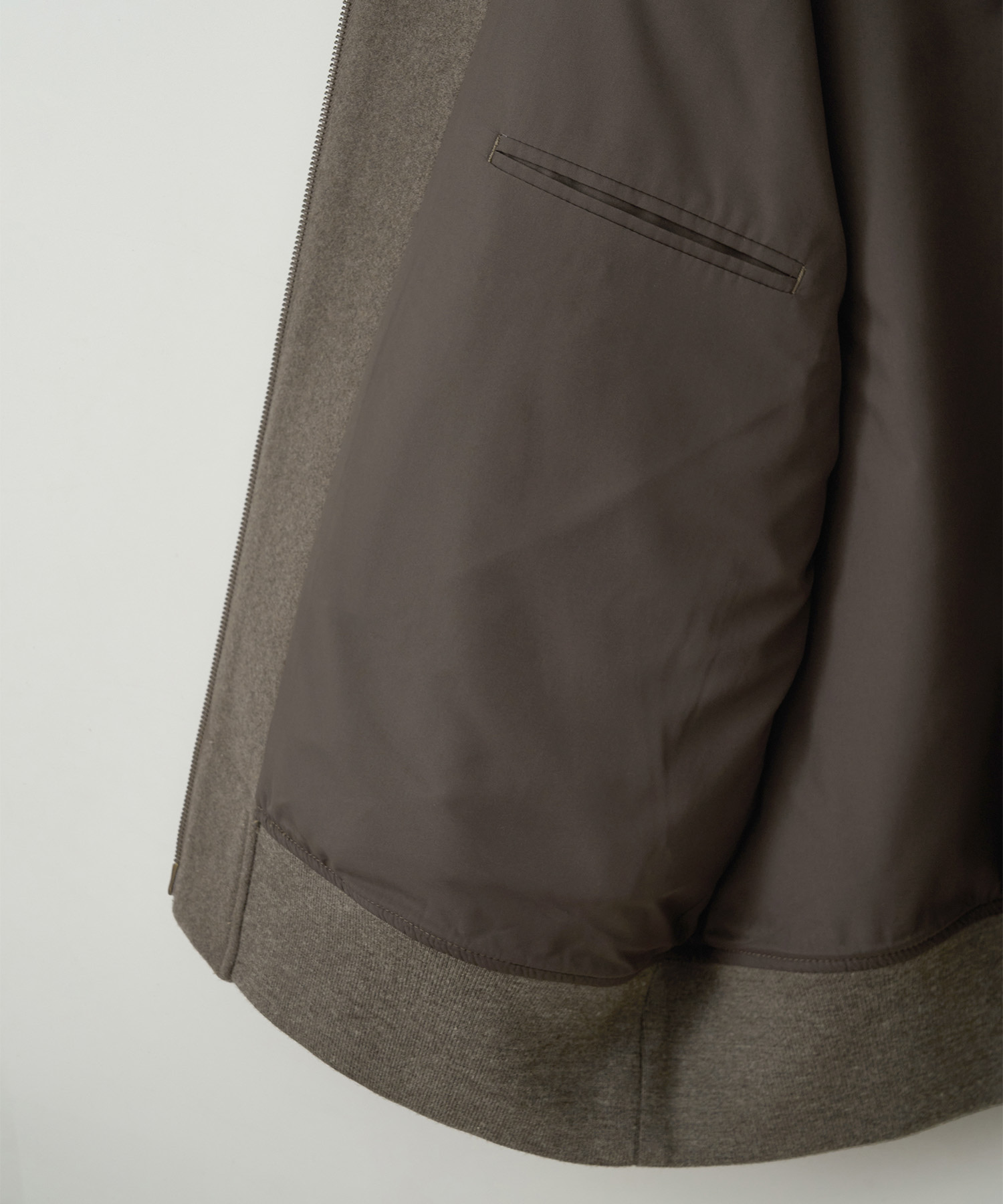 어나더오피스 Huge Harrington Jacket (Mink brown) | 울 캐시미어 