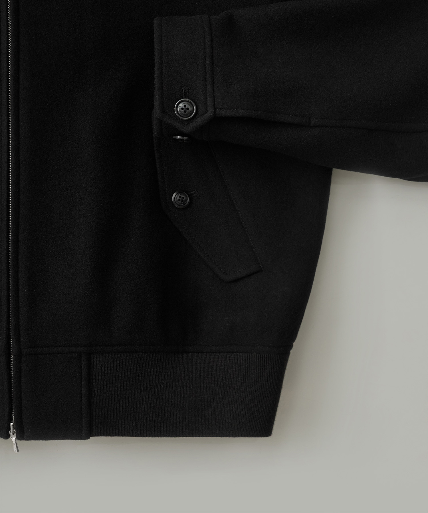 어나더오피스 Huge Harrington Jacket (Black) | 울 캐시미어 해링턴 자켓