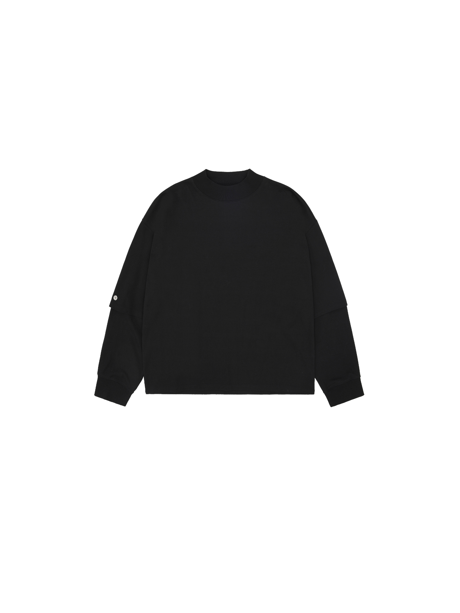 Half Sleeve Layerd T-Shirt / Black