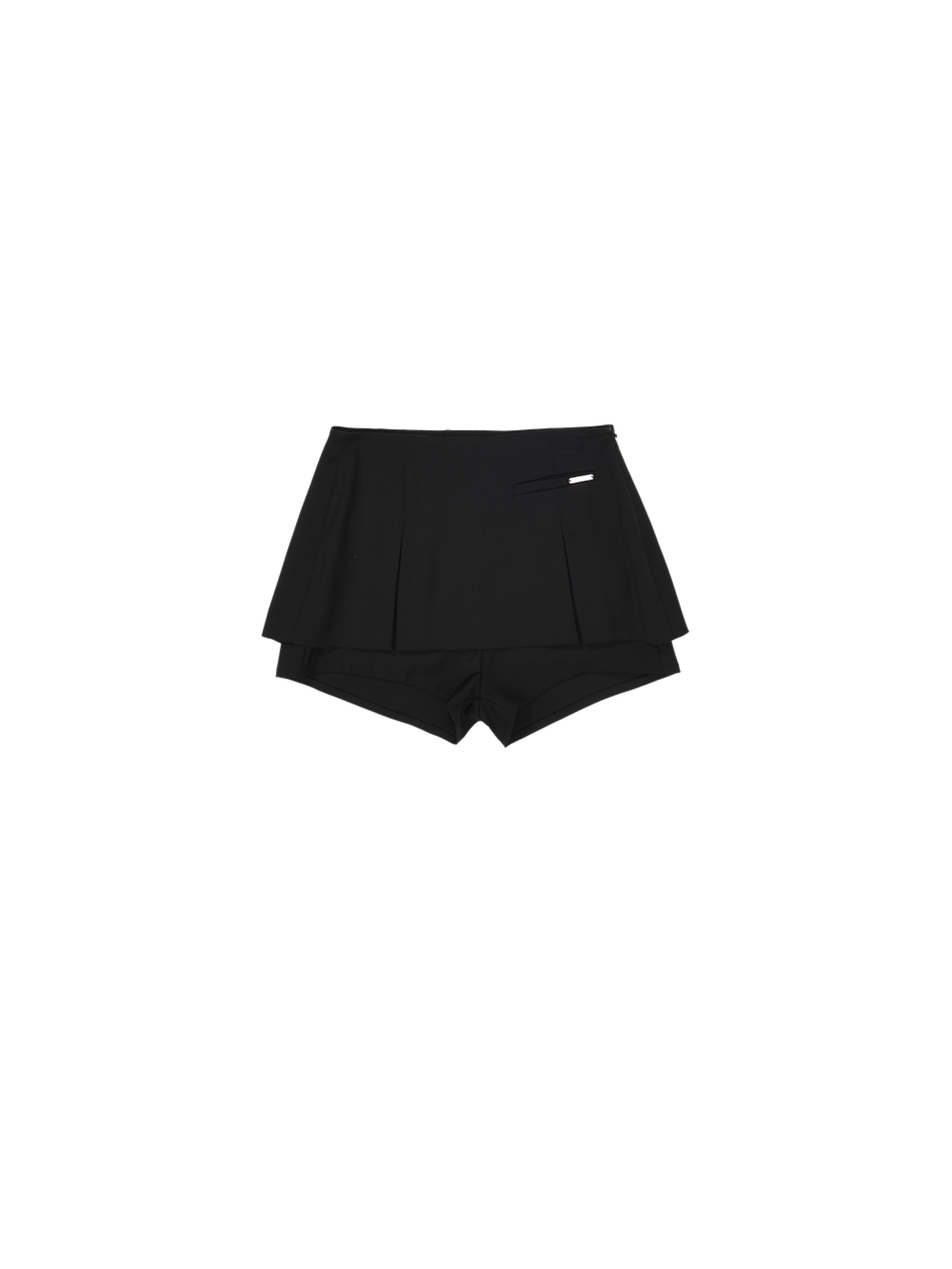 Low-Rise Mini Skirt Pants / Black