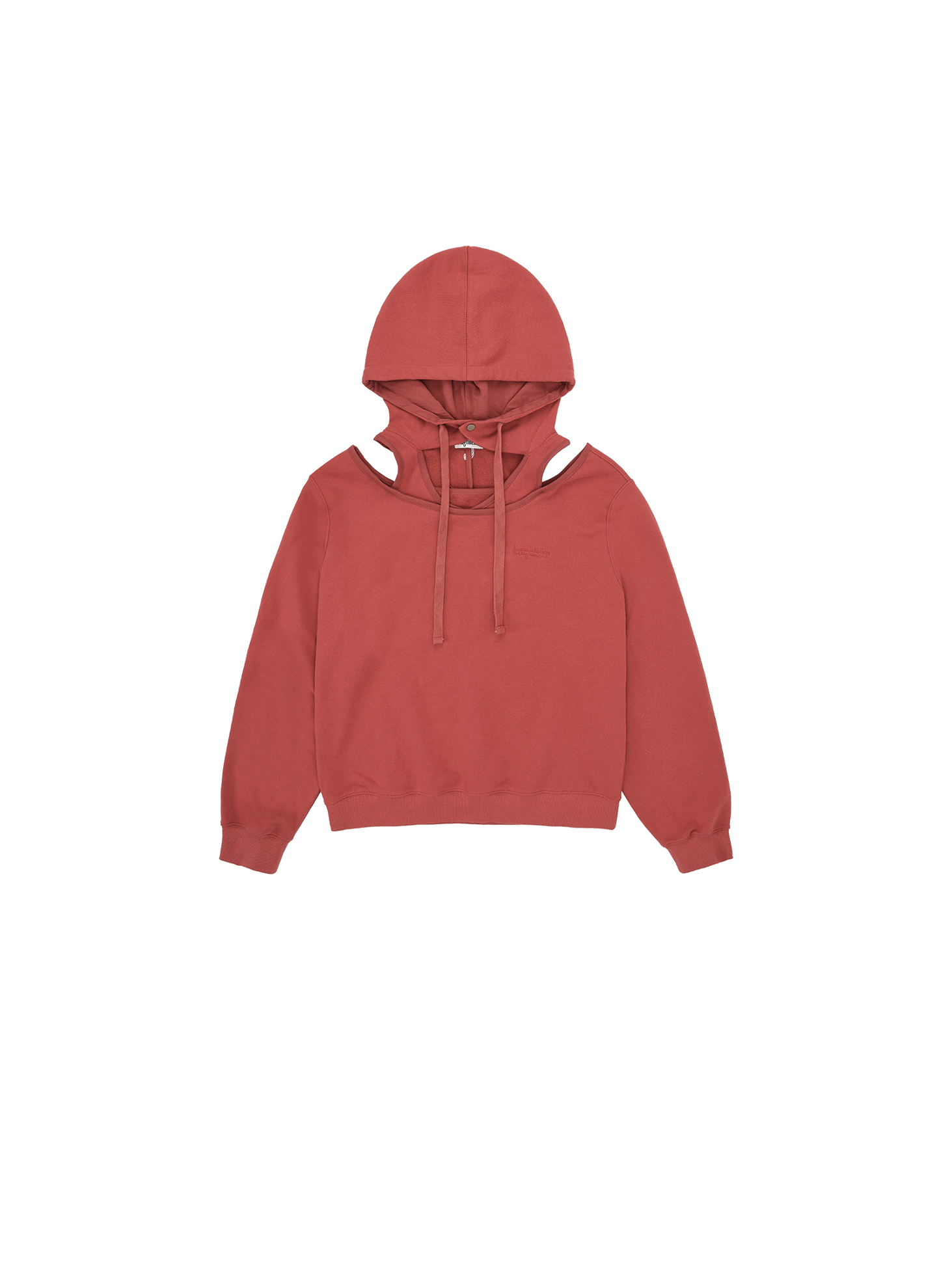 Cut-Out Hoodie / Red