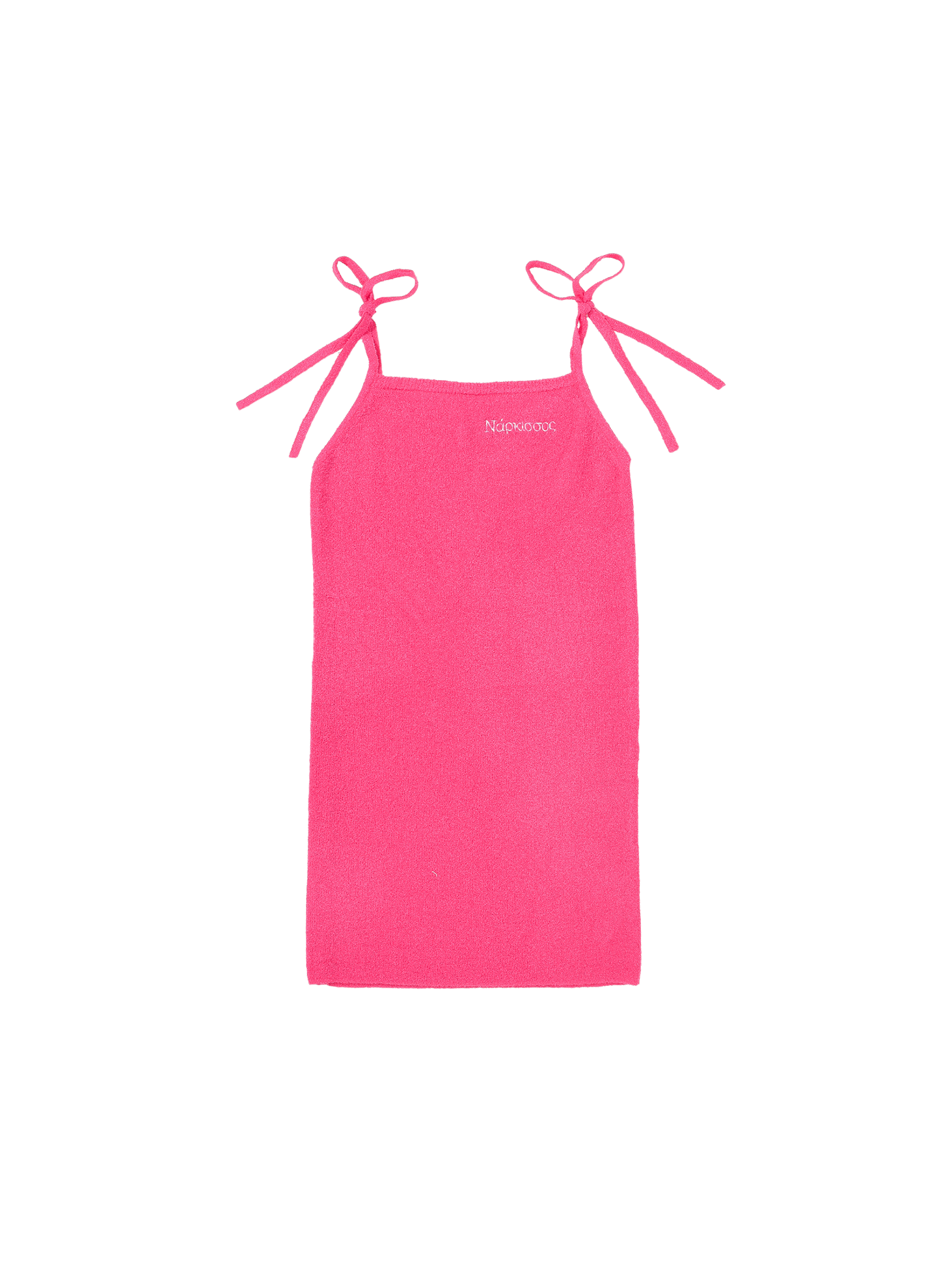 String Knit Slip Mini Dress / Pink