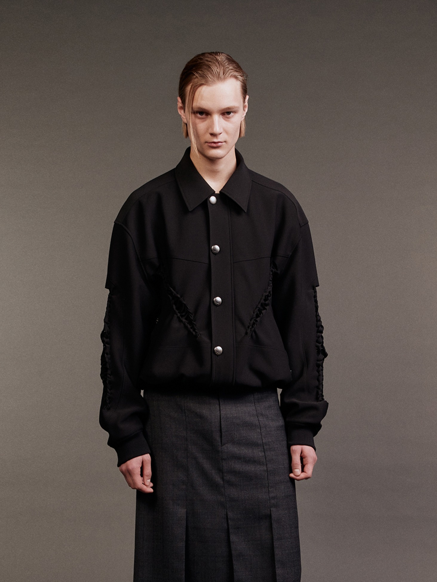 Knotted Bomber Jacket / Black