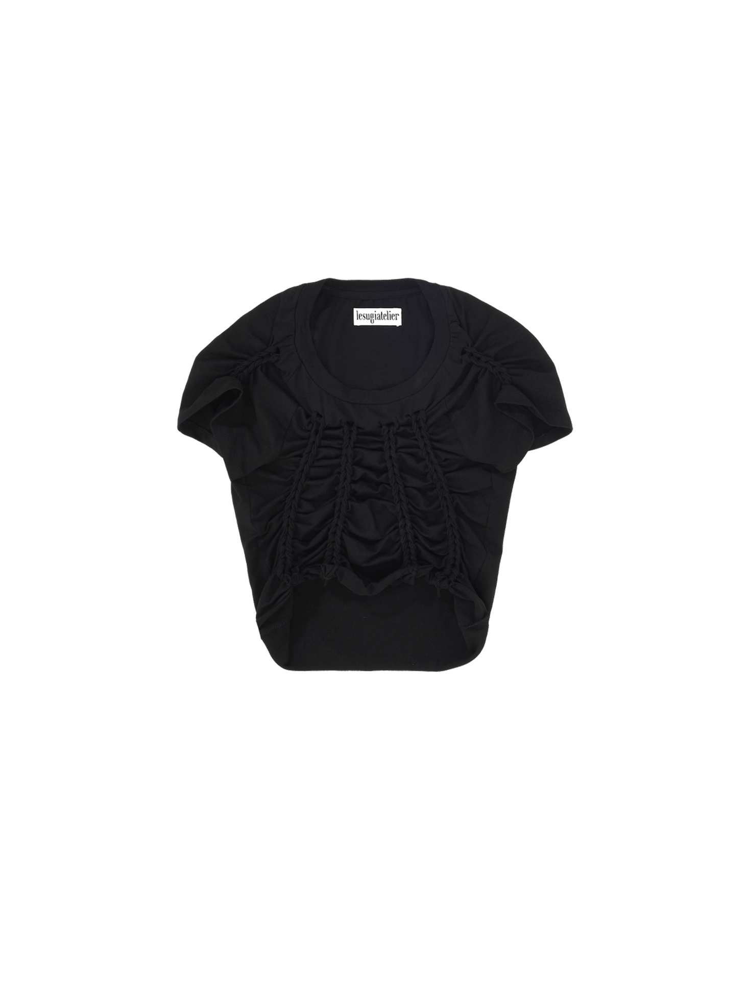 Knotted Raglan T-Shirt / Black