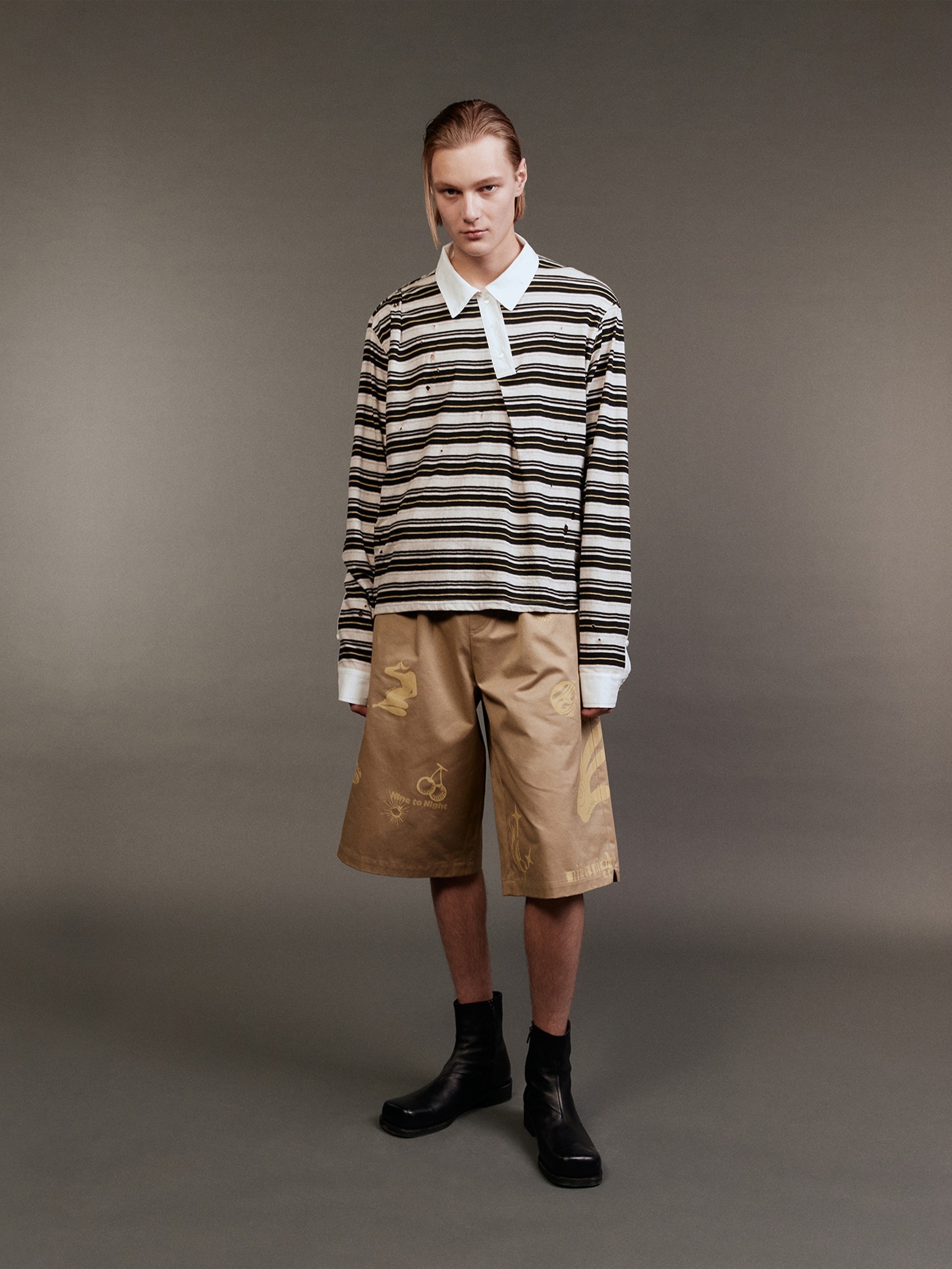 Damaged Polo Shirt / Grey