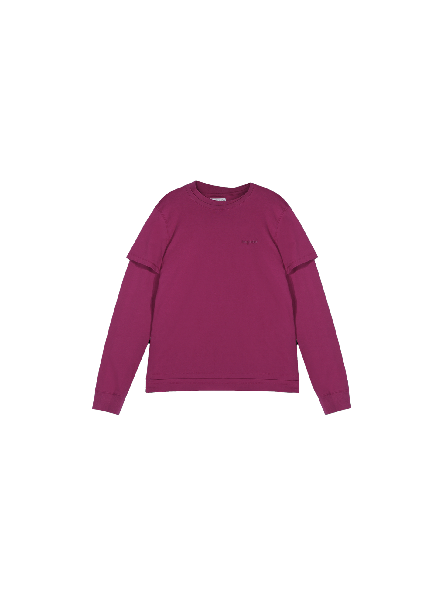 Layered long sleeve t-shirt / Magenta