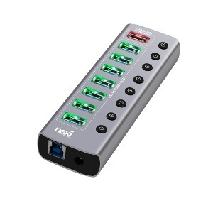[리퍼제품] 넥시 USB3.0 8포트 유전원 메탈 멀티허브