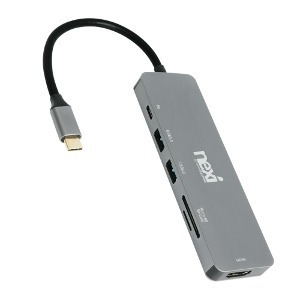 [리퍼제품] 넥시 6in1 USB Type-C 멀티허브 멀티스테이션