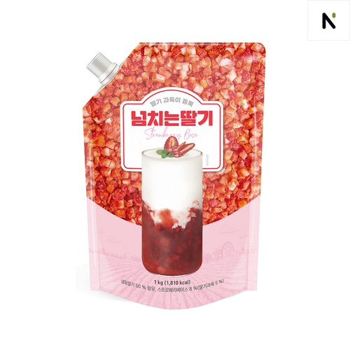 [주말특가]네이쳐티 넘치는 딸기 라떼 베이스 과일청 1kg