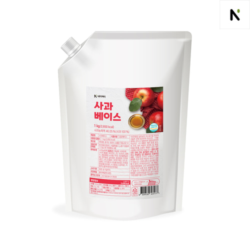 [주말특가]네이쳐티 사과 농축액 음료 베이스 1kg