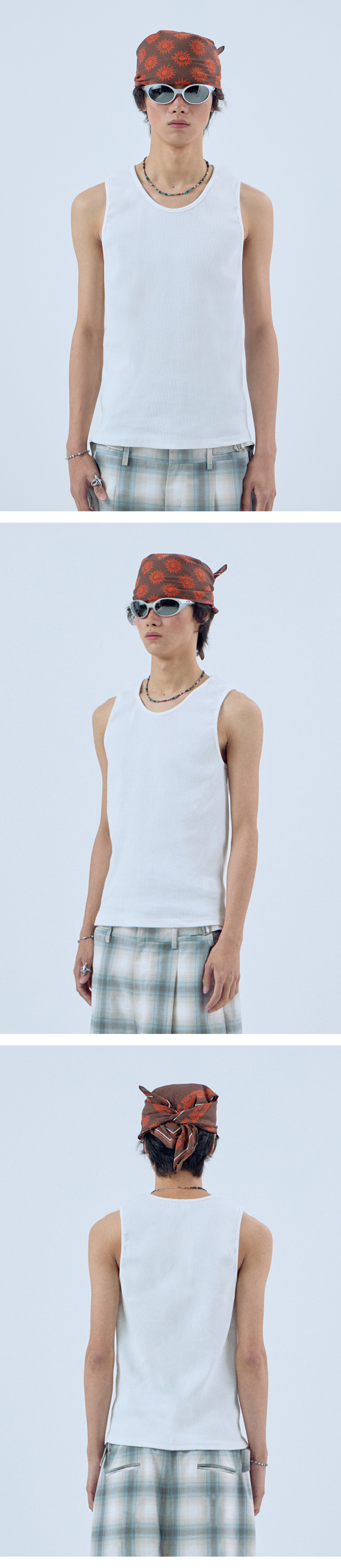 2PACK ESSENTIAL RIBBED SLEEVELESS - 3 COLORS IVORY