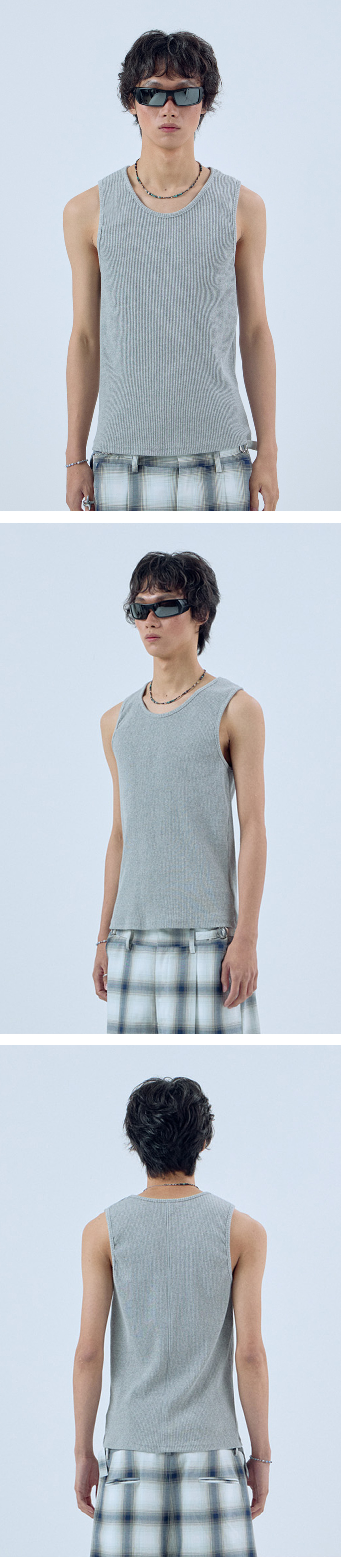 2PACK ESSENTIAL RIBBED SLEEVELESS - 3 COLORS IVORY