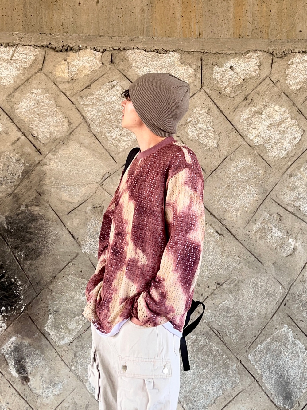 긴팔 티셔츠 모델 착용 이미지-S1L18