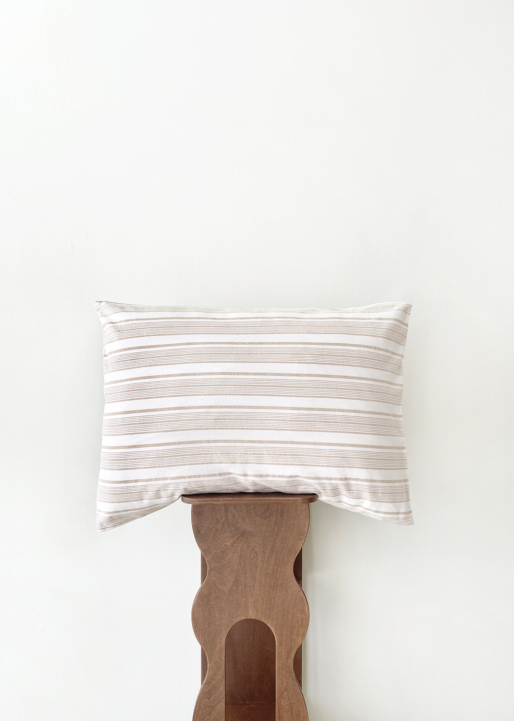 Novelty stripe pillow cover - beige