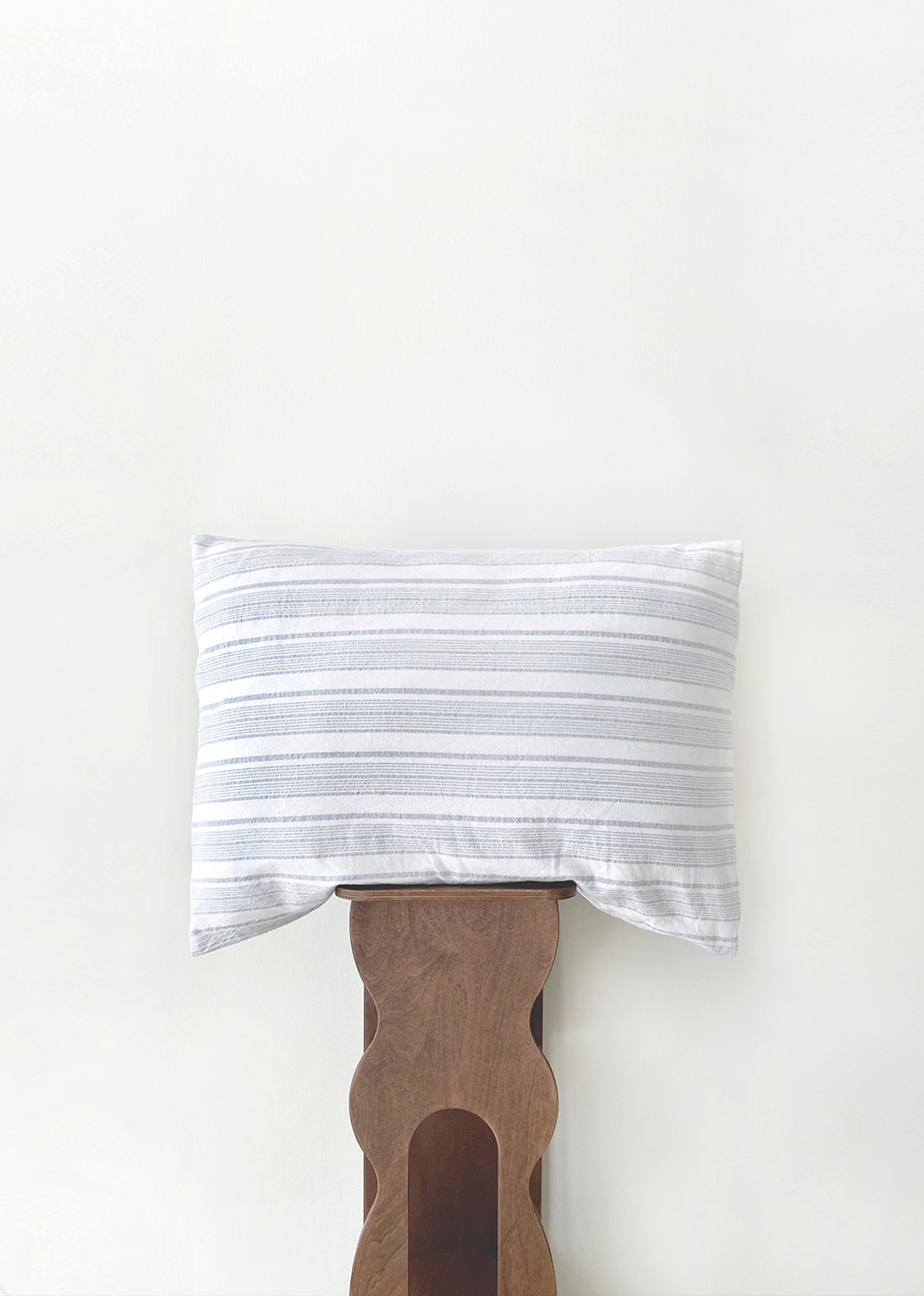 Novelty stripe pillow cover - sky blue
