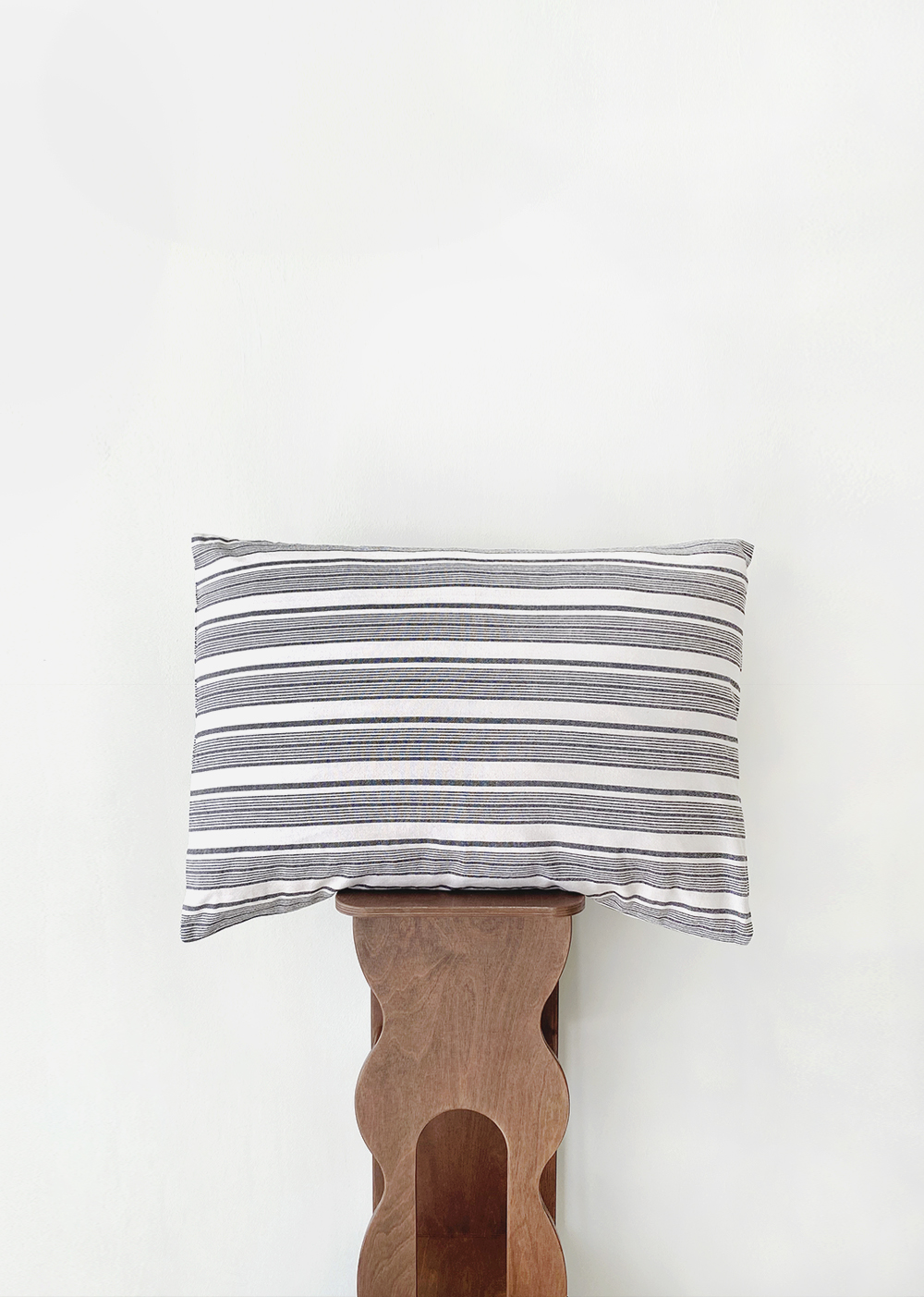 Novelty stripe pillow cover - black