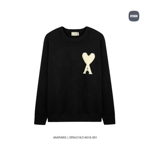 아미 로고패치 니트