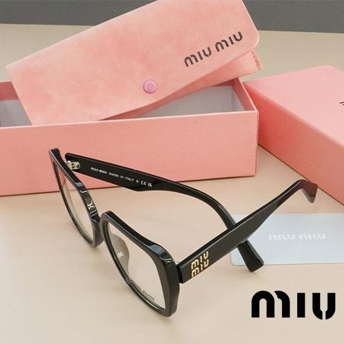 🔆 [MIU MIU] 미우미우 레터링 로고 오버사이즈 프레임 안경 🔆