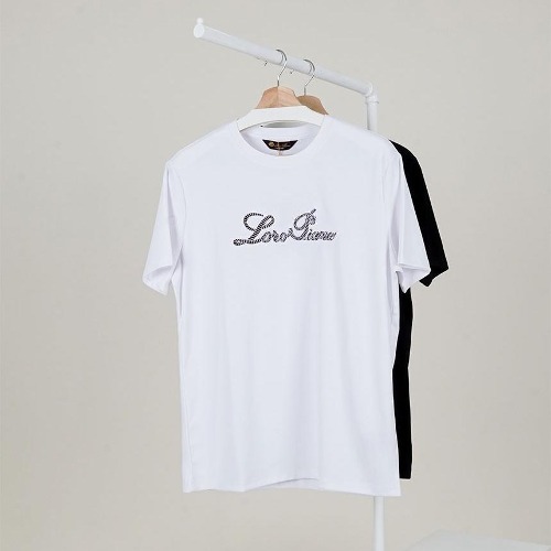 🔆 [LORO PIANA] 로로피아나 남성 로프 레터링 로고 크루넥 티셔츠 🔆