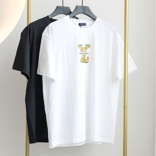 루이비통 [Louis Vuitton] 수입고급 옐로우 로고 코튼 반팔 티셔츠