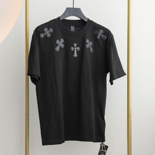 🍀 크롬하츠 수입고급 스틸 십자가 포인트 반팔 티셔츠 🍀