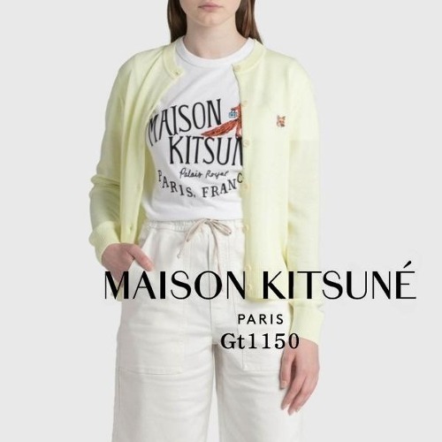 메종키츠네 [Maison-Kitsune] 수입고급  팔레 루아얄 폭스 로즈 클래식 여성티셔츠