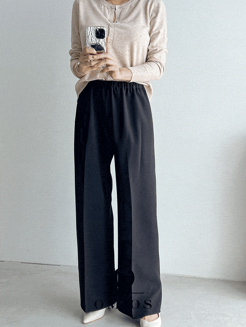 와이드 데일리 심플 논밴딩 슬랙스 [576542397]