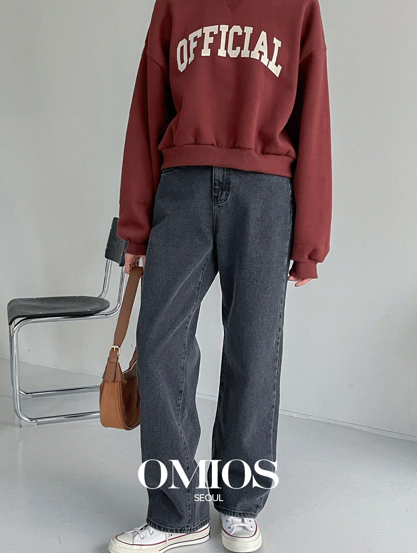 와이드 데일리 논밴딩 기모 데님 팬츠 [539504969]