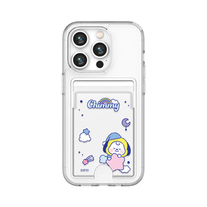 아이폰 15 프로 BT21 드림 베이비 투명강화 더블카드 케이스