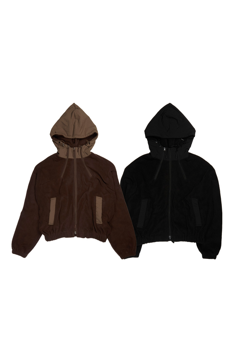 CROSSING CROPPED FLEECE JACKET - 런츠