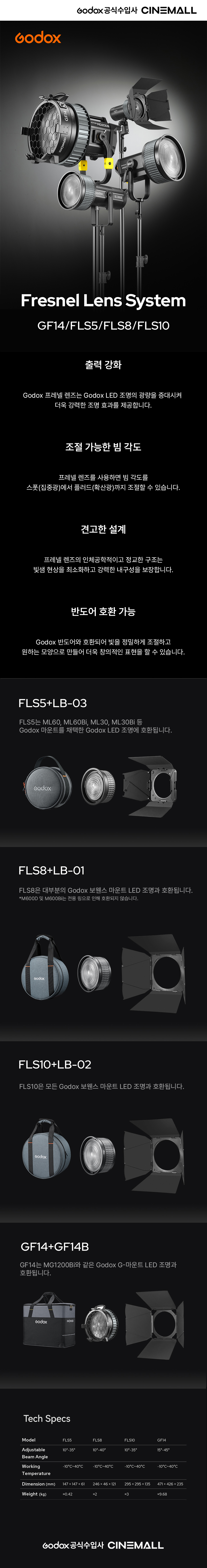 고독스 Godox FLS5 프레넬 렌즈