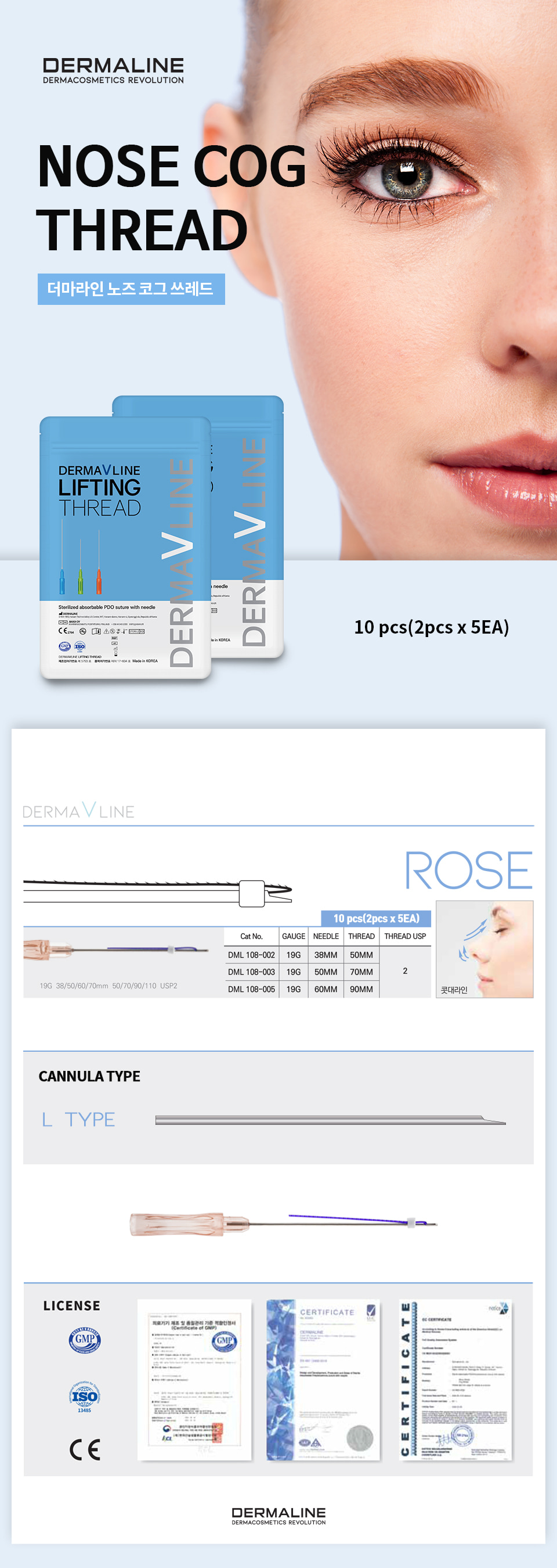 DermaLine(더마라인) 노즈 코그실 (NOSE) 코그쓰레드_20개(2팩) 상세이미지 1