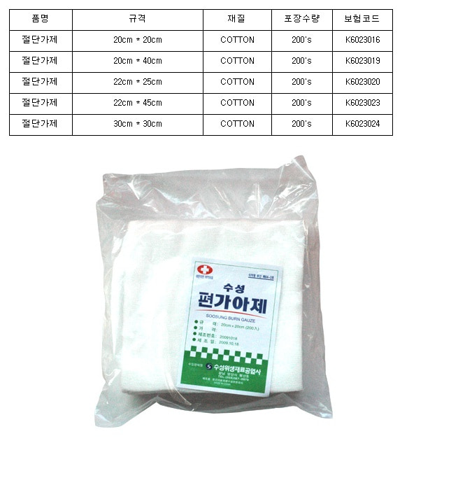 [수성위재]절단거즈 (Gauze) 상세이미지 1