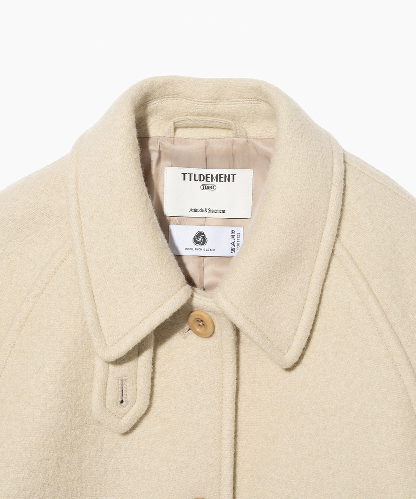 TTUDEMENT ■ CLASSIC WOOL HALF COAT MUSINSA | TTUDEMENT CLASSIC WOOL HALF COAT MELANGE GREY