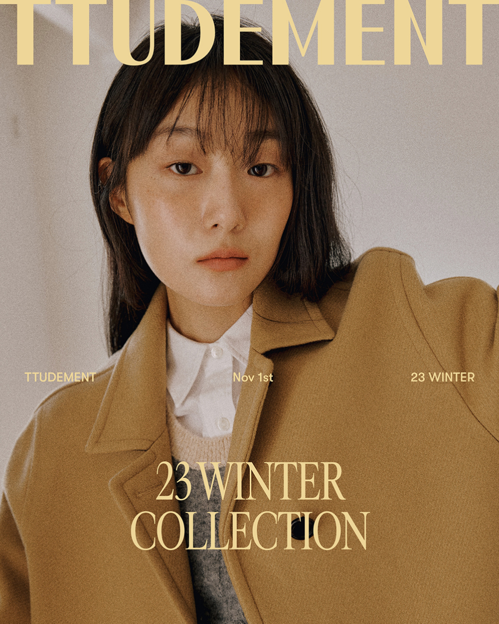 튜드먼트 - [잉화, 김나영 착용] CLASSIC WOOL HALF COAT BUTTER