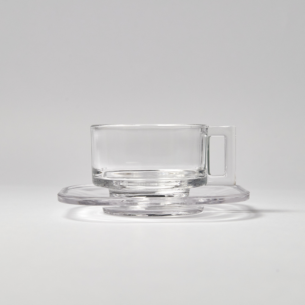Cup and Saucer/Clear