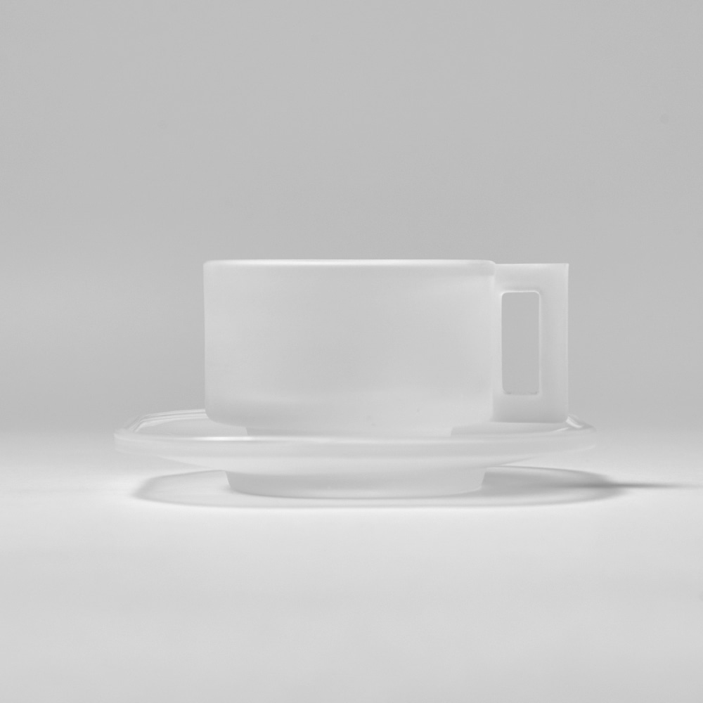 Cup and Saucer/Frosted