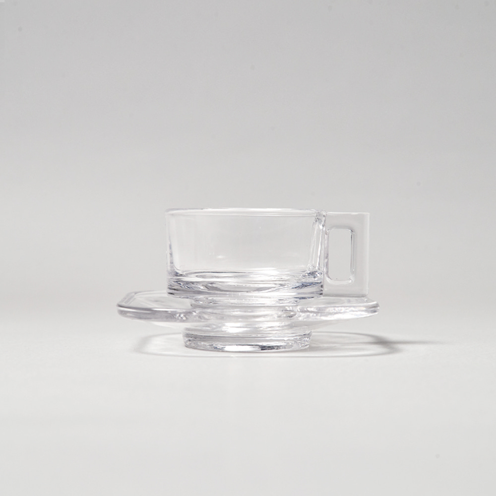 Espreso Cup and Saucer/Clear