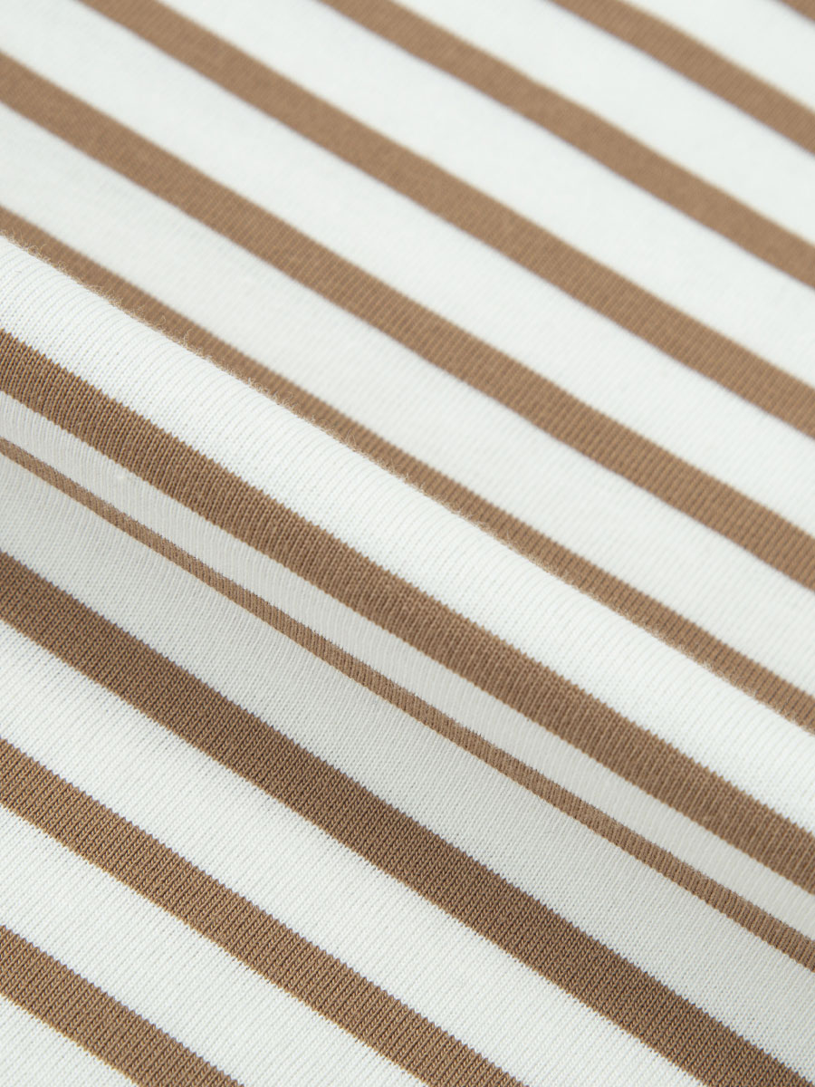 CANNI ♥ DROP STRIPE HALF SLEEVE /追跡付 DROP STRIPE HALF SLEEVE(Beige) - CANNI