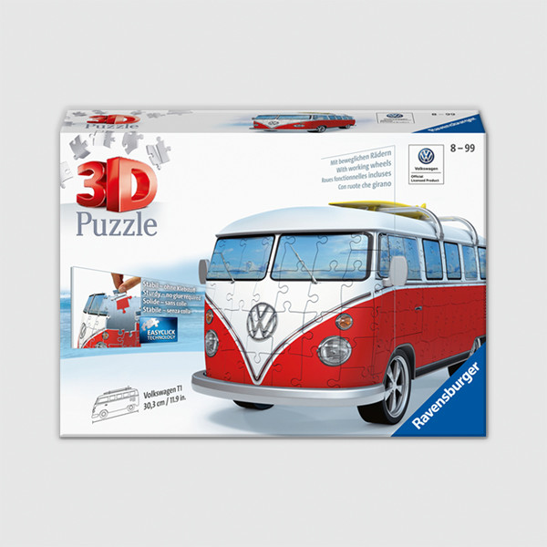 R125166_3D 퍼즐: 폭스바겐 T1 서퍼 에디션_162피스 상품 이미지